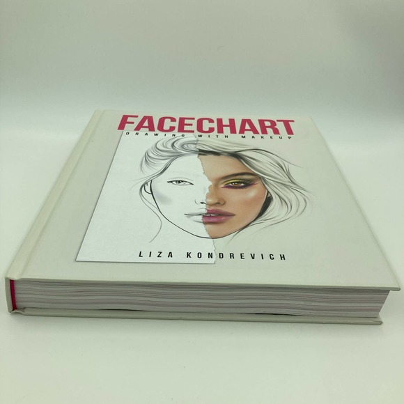 Facechart Drawing With Makeup Liza Kondrevich Hardcover Cosmetology Book - Picture 4 of 14
